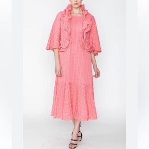 New IC Collection RUFFLES OPEN FRONT JACKET